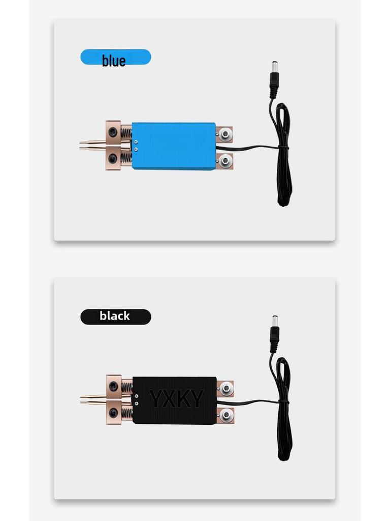 Penna per saldatura a punti portatile con grilletto automatico per batteria 18650, con design integrato per l'utilizzo con una sola mano.