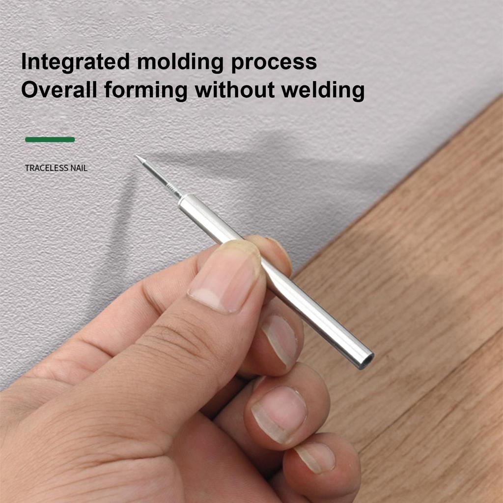 100pcs Double Head Nails Seamless Nail Skirting Thread Seamless Nail Without Marks Metal Rust-Proof Nails Wood No Trace Fixator