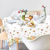 3 Pieces Fall Pumpkin Tablecloth Thanksgiving Tablecloth Autumn Harvest Maple Leaf Table Cover for Fall Thanksgiving Party Supplies, 54 X 108 Inch