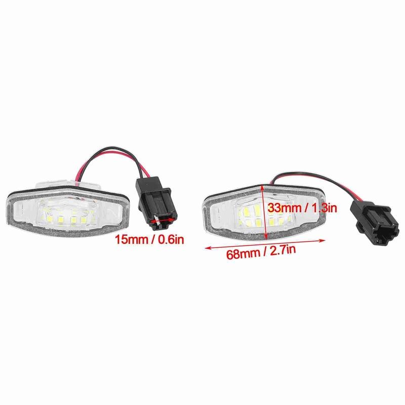 Paar LED-Kennzeichenleuchten Weißes Licht 34100S0A013 Passend für Honda Civic/Pilot/Accord/Odyssey