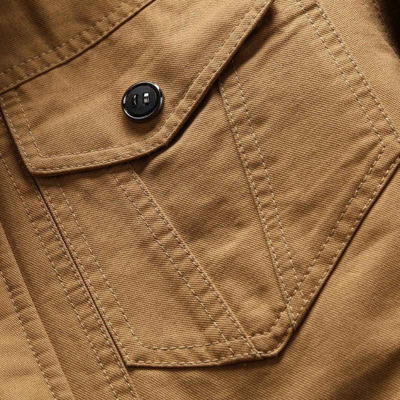 Autumn and Winter New Thin Jacket Military Uniform Feng Shui Wash Large Size Men's Coat