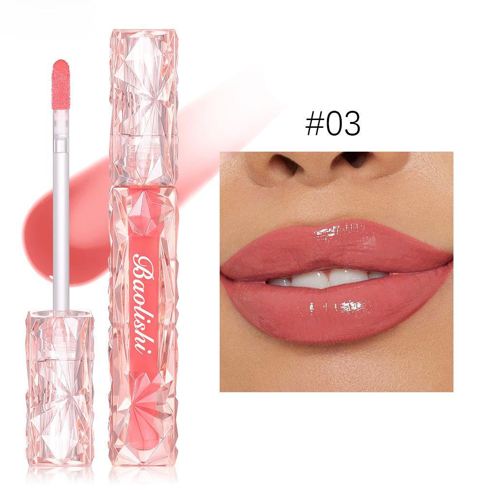 Glitzernder Lipgloss, Spiegel, Wasserglanz, Lipglasur, Antihaft-Becher, wasserdicht, perlmuttartiger, feuchtigkeitsspendender Lippenbalsam