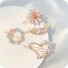 New Floral Hairpin with a Crystal Design, Perfect for a Forest Aesthetic On Instagram, Ideal for Holding Bangs In Style.