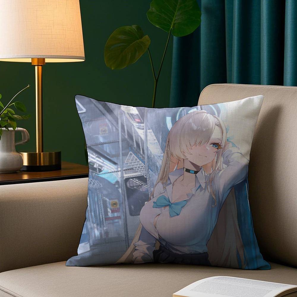 

Sexy Anime I-Ichinose Asuna Pillow Case Plush Fabric Soft Pillowcase Double Sided Print Sofa Cushion Cover Throw 12x12Inch