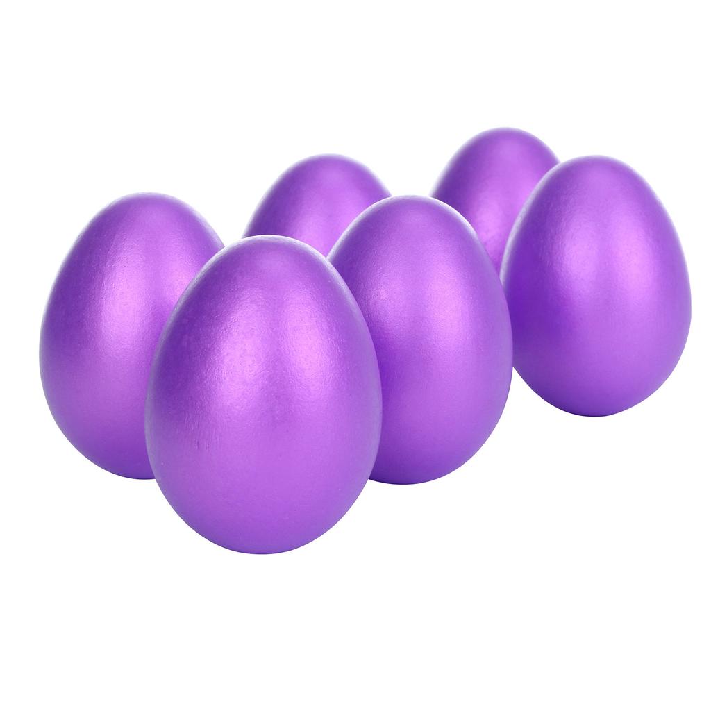 Simulation Easter Eggs Wooden Fake Eggs 2.3 Inch Solid Eggs 6pcs