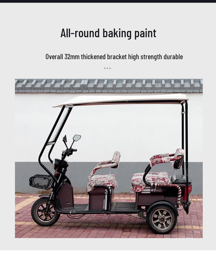 Helt Inneslutet Genomskinligt Regnskydd för Elektrisk Trehjuling MiniBuss