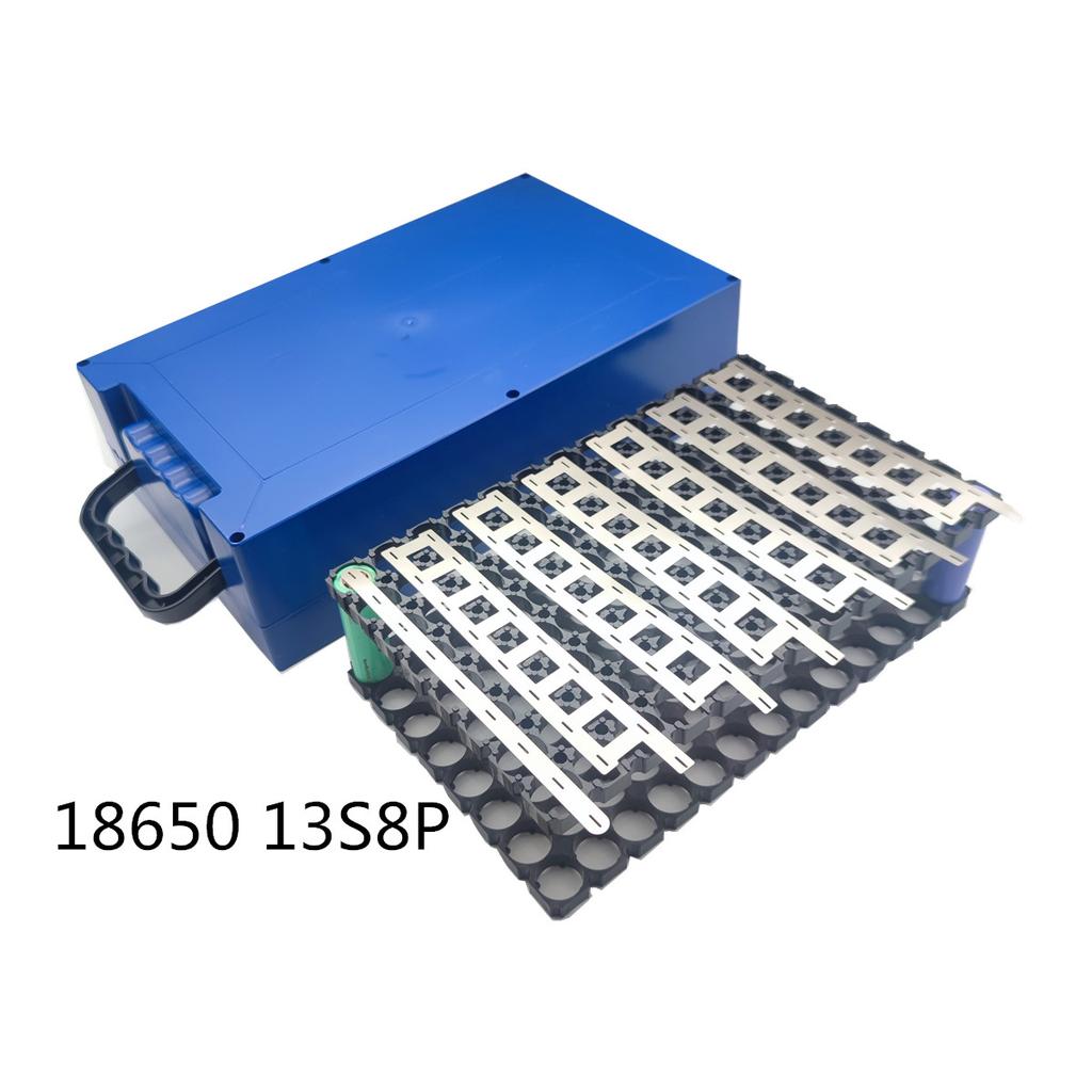 13S8P 18650 Pudełko na baterie litowe Obudowa ogniw Li-Ion z uchwytem Niklowana obudowa DIY EV eBike E-Bike ABS 12V24V36V48V