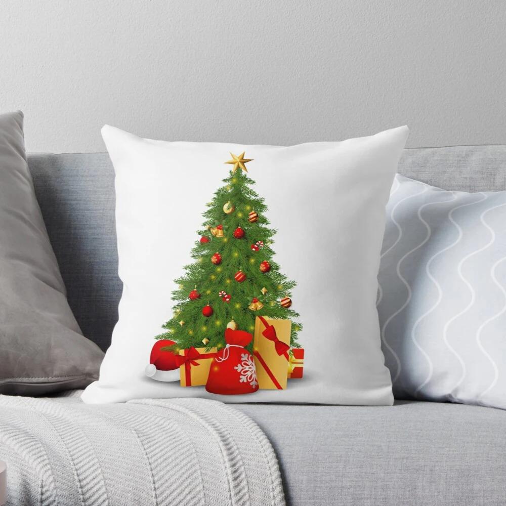 Merry Christmas Decoration Home Holiday Pillowcase Cushion Cover Autumn Modern Living Room Sofa Bed Pillowcase 60*60Cm