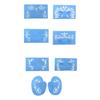 7x Paint Stencil Reusable Makeup Soft Painting Template Plastic