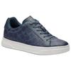 Coach High Line Cow Split Leather Round Toe Lace-Up Low-Top Sneakers Women sneakers Blue CBT39_XXQ