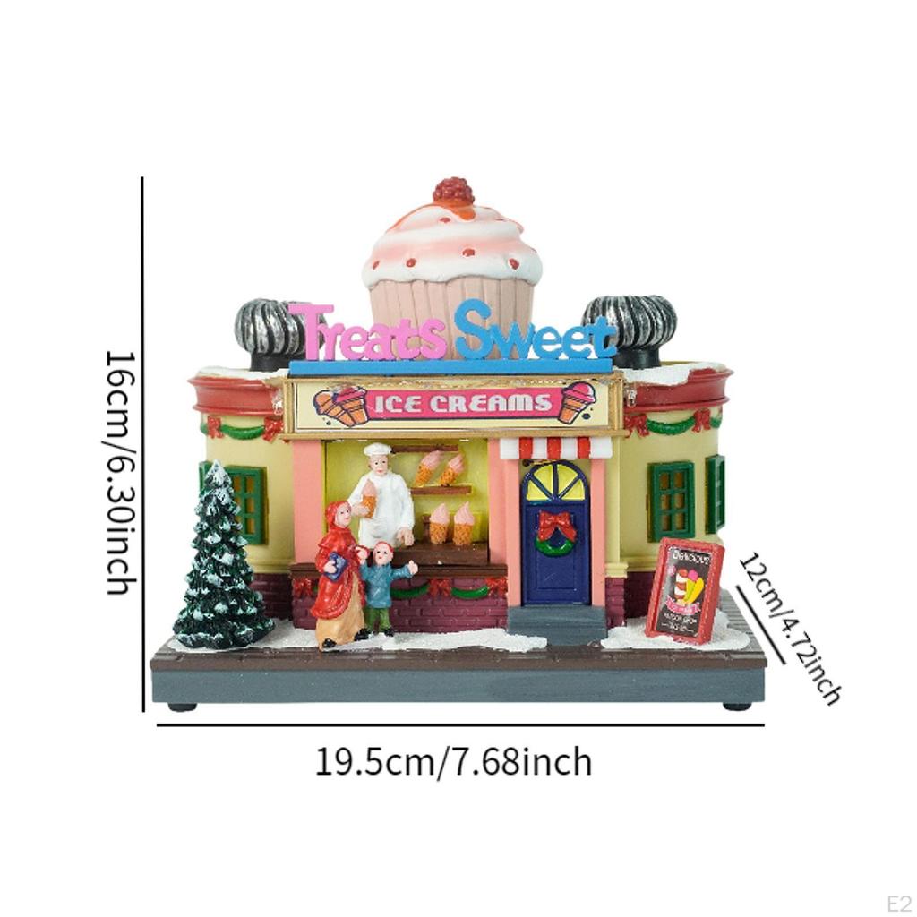 Vánoční dárek Dům Sníh Ozdoba Řemesla Polyresin Dekor Party Laskavosti Obývací pokoj Výstavní Scéna