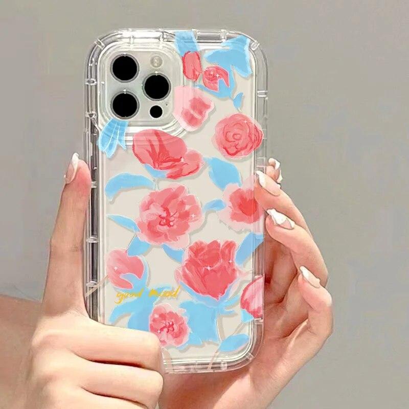 Beautiful Flower Phone Case For iPhone 13 Cases iPhone 11 14 13 Pro Max XR 12 Pro XS Max 7 8 14 Plus SE2 SE3 X Shockproof Cover
