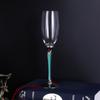 Conjunto de taças de champanhe de cristal esmaltado criativo, taça de vidro bolha para casa, conjunto de vinho para presente