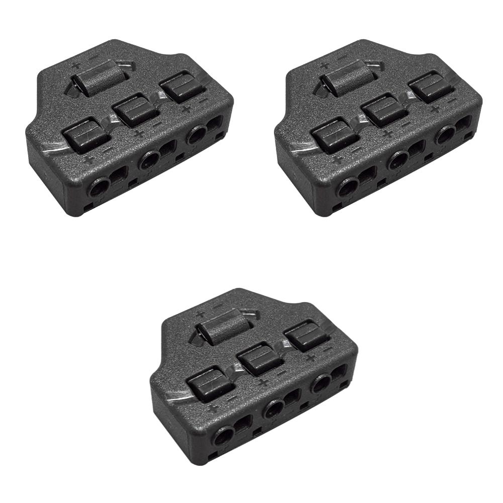 3/6 Ports Push-in Fast Quick Wire Connector Distribution Wiring Cable Splitter for LED Lighting Terminal Block