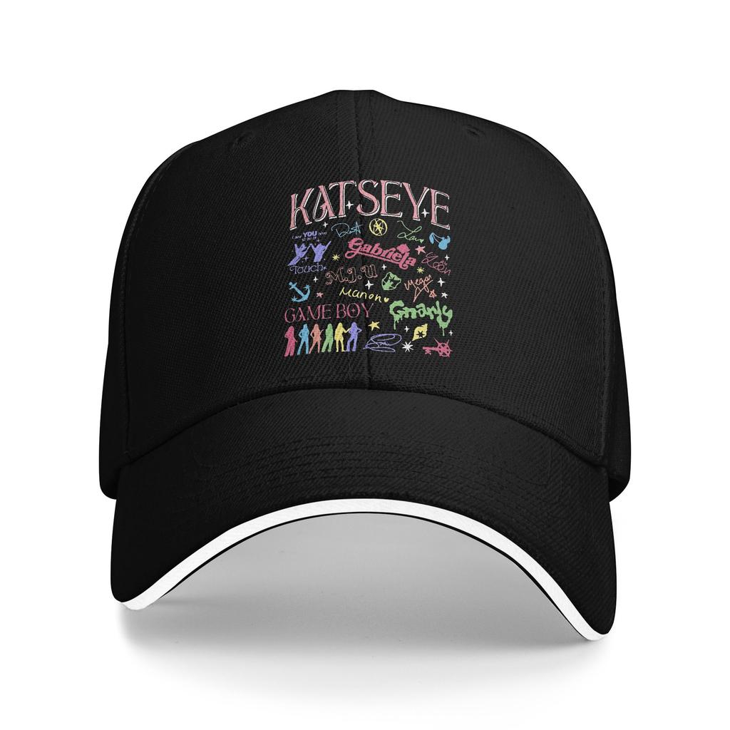 Katseye Kpop Cute Members Baseball Caps Casual Sandwich Hat Unisex Adjustable Sun Hat Activities