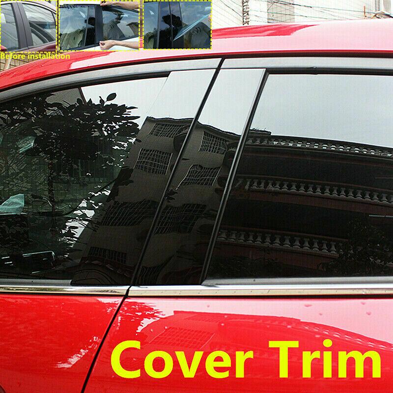 Autofenster-Säulenpfosten-Türabdeckungs-Zierkits, glänzendes Klavierschwarz für Nissan Altima 2019 2020 2021 BC, Säulenaufkleber-Zubehör