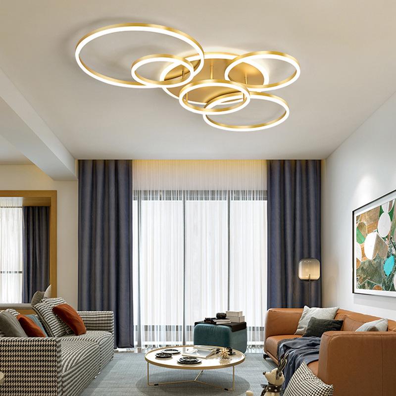 Nordic Modern LED Ceiling Lamp - Creative Round Design for Living Room, Study, Bedroom