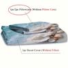 2/3Pcs Beach Waves Shell Print Duvet Cover Set (1 Duvet Cover + 1/2 Pillowcase, Without Core), Summer Ocean Theme Bedding Set