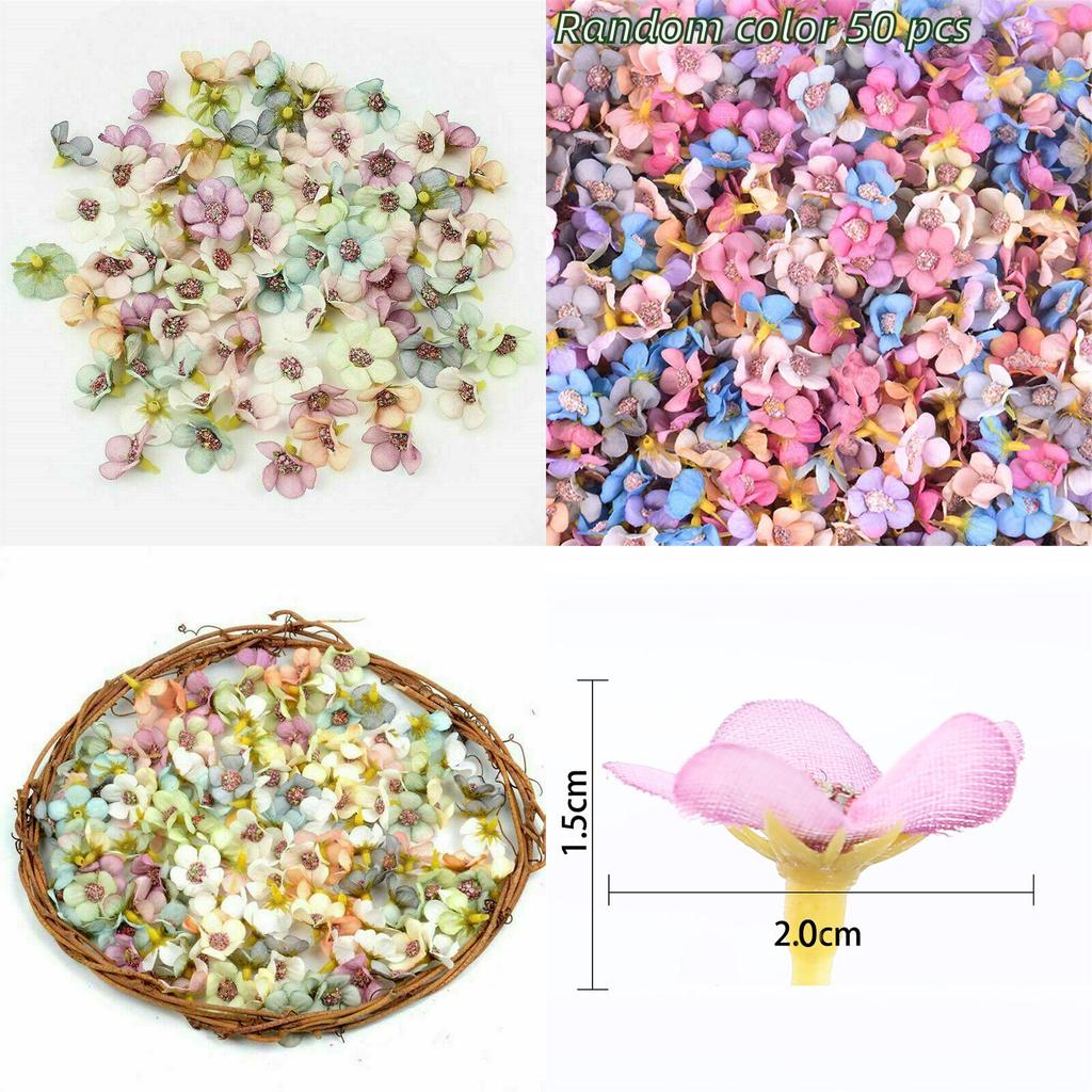 Mini Silke Tusensköna Blomhuvuden För Hem Bröllop Hantverk Festdekorationer Specialtecken Inkluderade