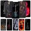 Capa de Celular Para Samsung Galaxy S24 S23 Ultra S22 S21 S20 FE 5G S10 S10E S9 Plus S8 Capa Cordas de Guitarra Música Guitarras Instrumento