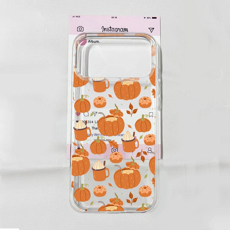 Autumn Maple Leaf Print Clear Phone Case For iPhone 17 16 15 14 13 12 11 Pro Max 17 Air X XR 7 8Plus Shockproof Soft Phone Cover