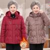 Grandma's Embroidered Winter Jacket: Thickened Velvet Cotton for Elderly Women