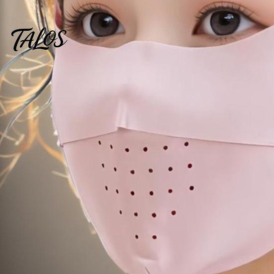 UPF 50 Face Guard Seamless Breathable Holes Design Sunscreen 3D Slim Outdoor Sports Ice Silk Fabric Protector