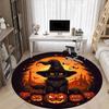 1pc Halloween Cat Office Round Area Rug, Under Office Chairs Bedroom Living Room Home Decor, Room Deco, Available In Various Sizes