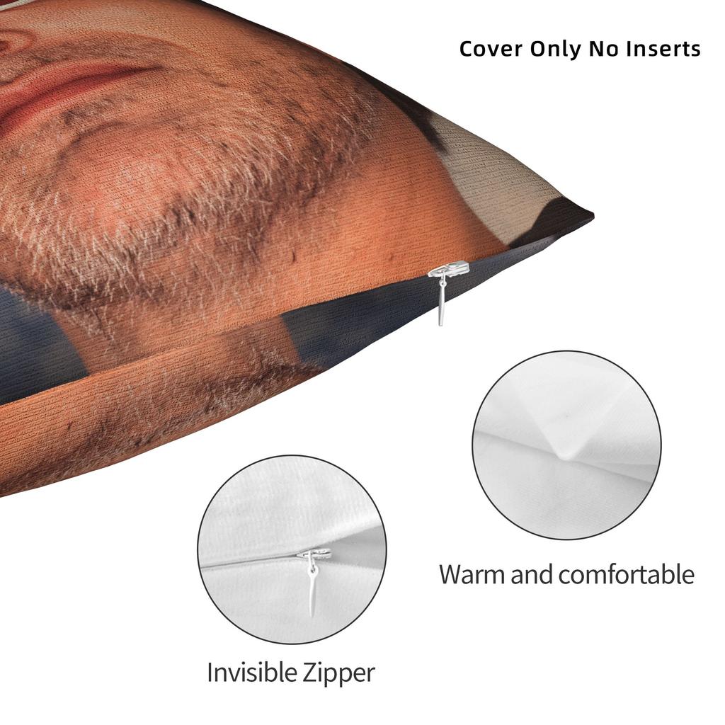 Federa per Cuscino Facciale Mads Mikkelsen H-Hannibal Comoda Federa per Cuscino Federe Divertenti per Divano Auto Decorazione per la Casa