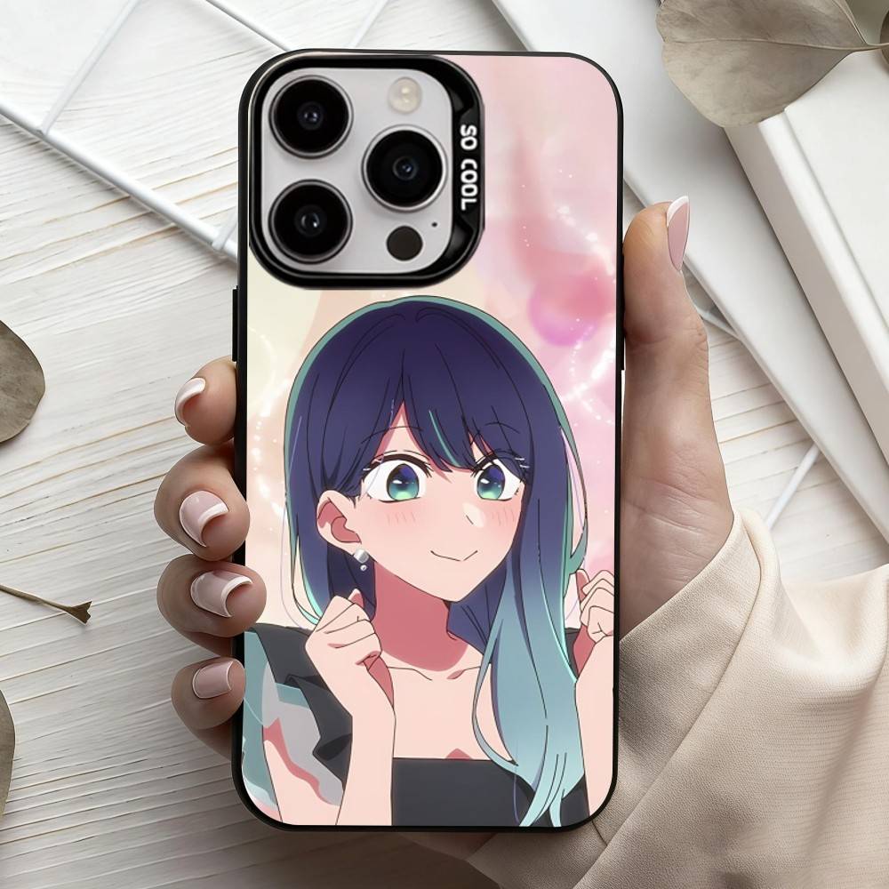 

O-Oshi No Ko A-Аниме Чехол для телефона Для iPhone17,16,15,14,13,12,11 Plus,Pro Max Черный Конфетный серебристый чехол для телефона iPhone17