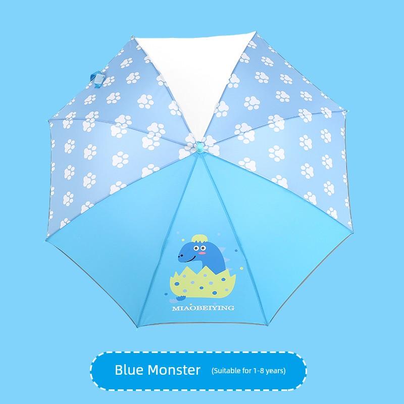 Children's Umbrella Boys All-Weather Umbrella Primary School Students Girl Princess Kindergarten Safety Semi-automatic Long Handle Lightweight Small