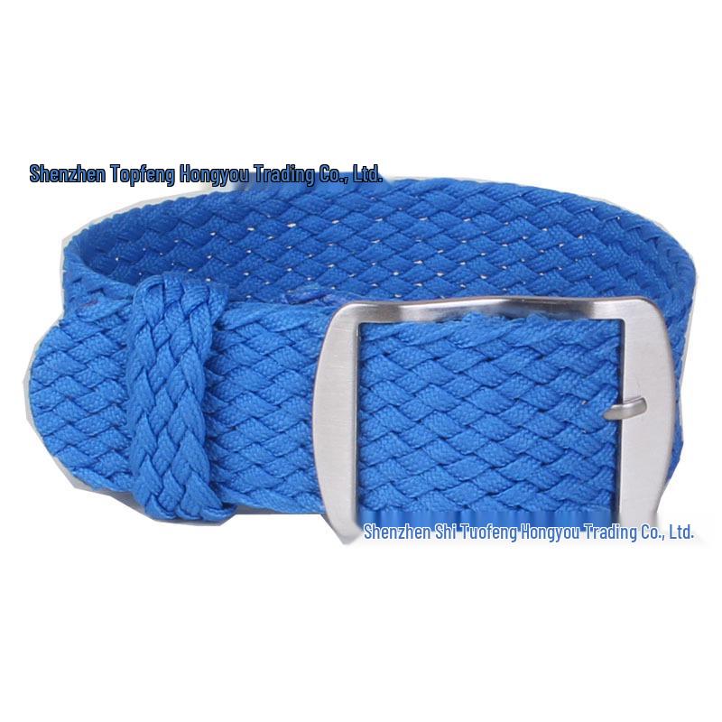 Pulseira de Relógio Impermeável de Malha Perlon Preta - 16mm Nylon Tecido para Crianças e Mulheres, Em Estoque