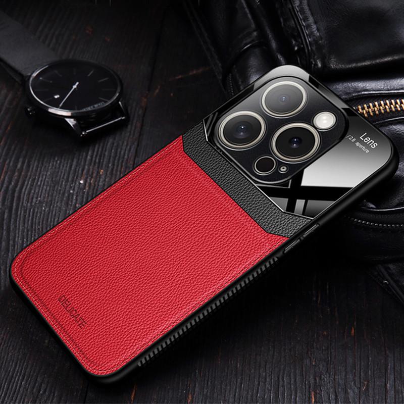 iPhone 16 Pro Max Leather Texture Phone Case - Compatible with iPhone 15, 14, 13, 12, 11, XS