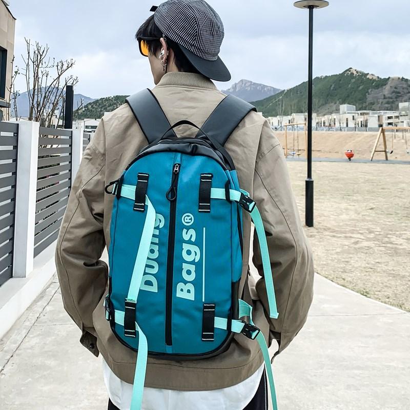

Lightweight Backpack Men s Skateboard Sports Riding Backpack сірий