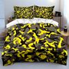 Yellow Camouflage Three-Piece Set Exquisite Three-Piece Bedding Set Gift For Kids And Adults
