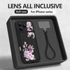 Flower Floral Patterned Soft Lanyard Case For iPhone 17 Pro Max 16 14 15 17 Pro 12 13 Pro Max Air 16e 11 Wrist Strap Phone Cover