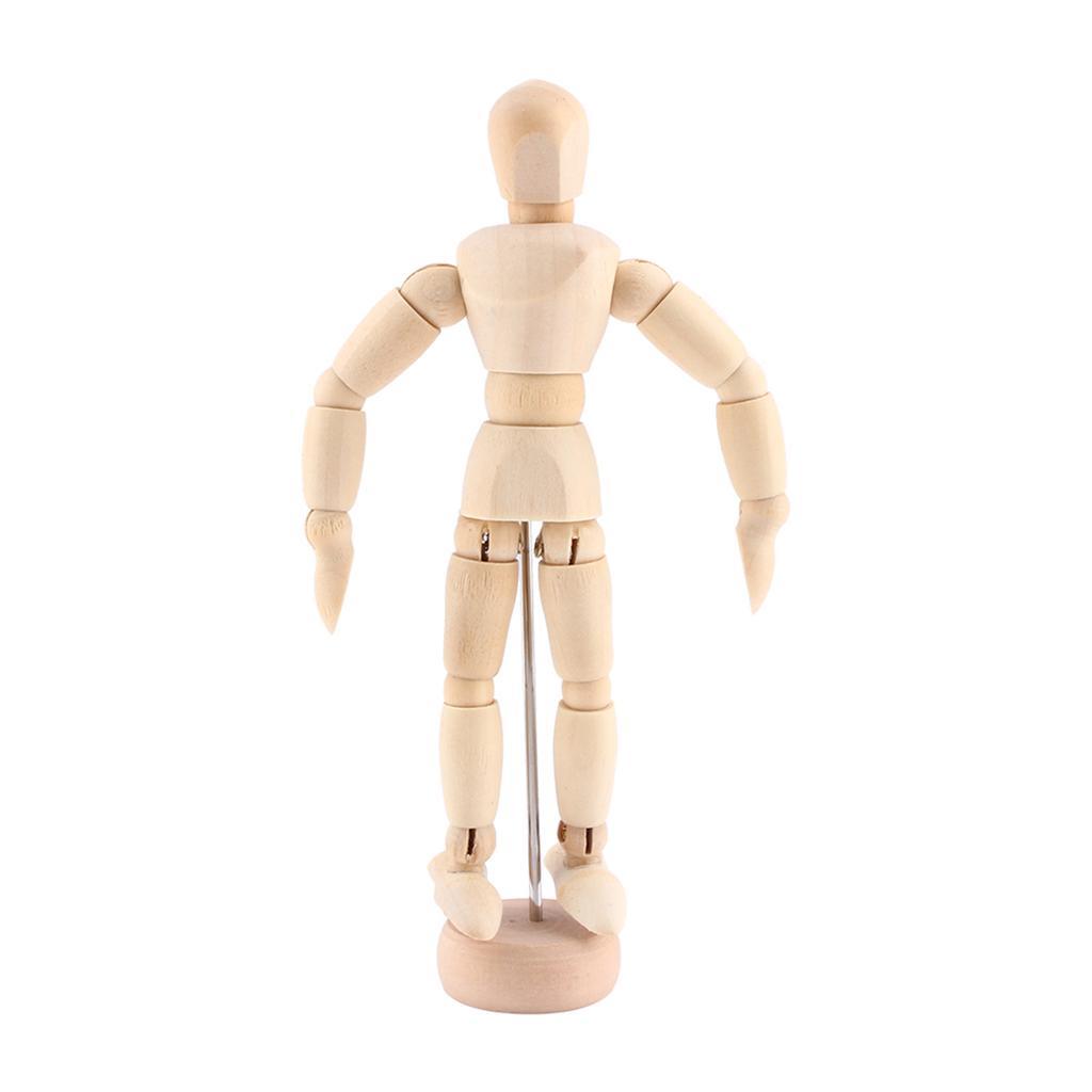 Mannequin Model, Articulated Wooden, Learning Shadows and Lights, Suitable for Photographic Props, Desk Toy, 4.5 Inch