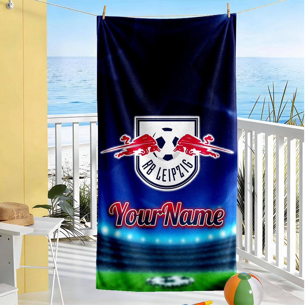 Rb Leipzig Personalisierbares Name Strandtuch Weich Langlebig Schnelltrocknend Geeignet Für Sport Reisen Schwimmen Yoga Badezimmer Strand Und Pool