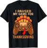Happy Thanksgiving Gaming Fall Turkey Gamer Boys Kids Men T-Shirt