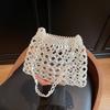 Borsa Intrecciata Artigianale in Acrilico di Nicchia da Donna Ragazza alla Moda da Strada Rete da Ascella All-match a Spalla