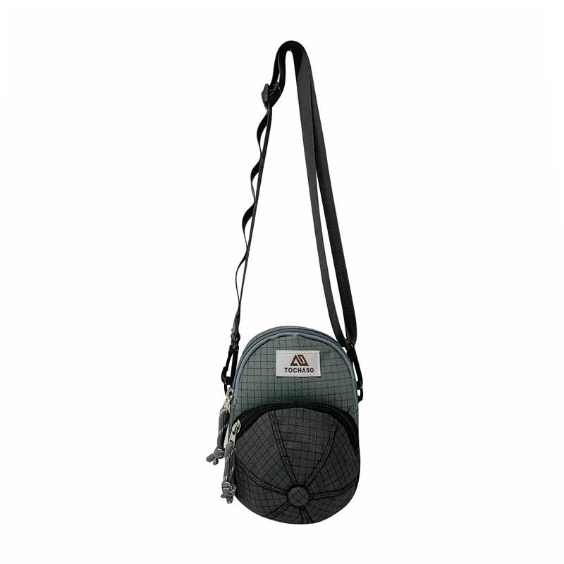 Checkered Color Double Children Shoulder Bag Outdoor Travel Casual Bag Crossbody