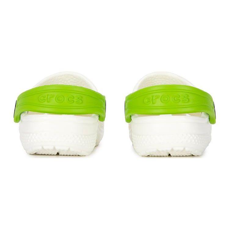 Crocs Comfortable Versatile Childrens Sandals Kids Sandals White Green 208653-90H