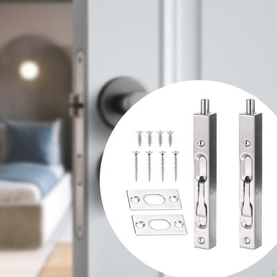 2 Pieces Flush Bolts Concealed Bolt Latches Practical Accessories Sturdy Replacement Hardware for