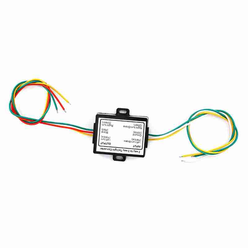 2-to-3 Wire Converter 2-to-3 Wire Splice Trailer Converter Electrical System Wire Harness Adapter US Type Tail Light Adapter