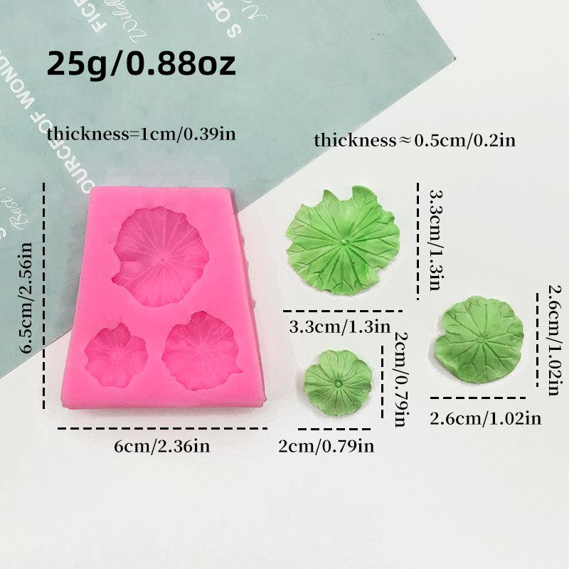 1 Piece Triple Lotus Leaf Silicone Mold Sugar Flipping Chocolate Biscuit Cake Mold Aromatherapy Decoration Mold