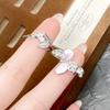 [Schmetterlingsblatt Qingyin] Emaille Tropföl Zirkon Schmetterlingsblatt Offener Ring Licht Luxus High-End Gefühl Stapelring Frau