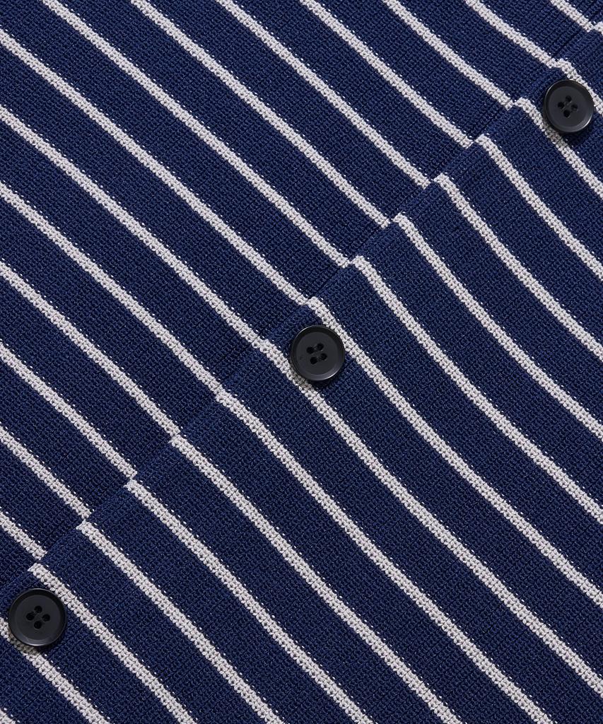 Agod Striped Knit Cardigan [Navy]
