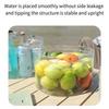 4Pcs PVC Transparent Ice Bucket Clear Washing Up Bowl Outdoor Folding Water Basins  Picnic