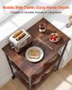 Kitchen Utility Cart, 3 Tier 60 Cm Microwave Stand Coffee Cart, Heavy Duty Storage Rack, Service Trolley On Wheels, Industrial Rolling Work Table with