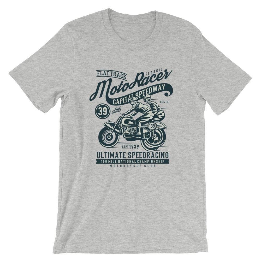 Moto Racer Classic T-Shirt. 100% Cotton Premium Tee NEW